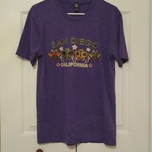 San Diego visitors t-shirt flowers and butterflies
